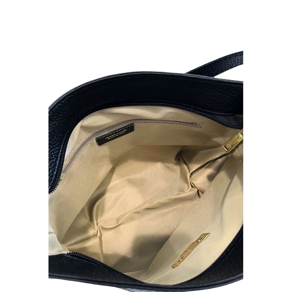 Black Leather Women Shoulder Bag