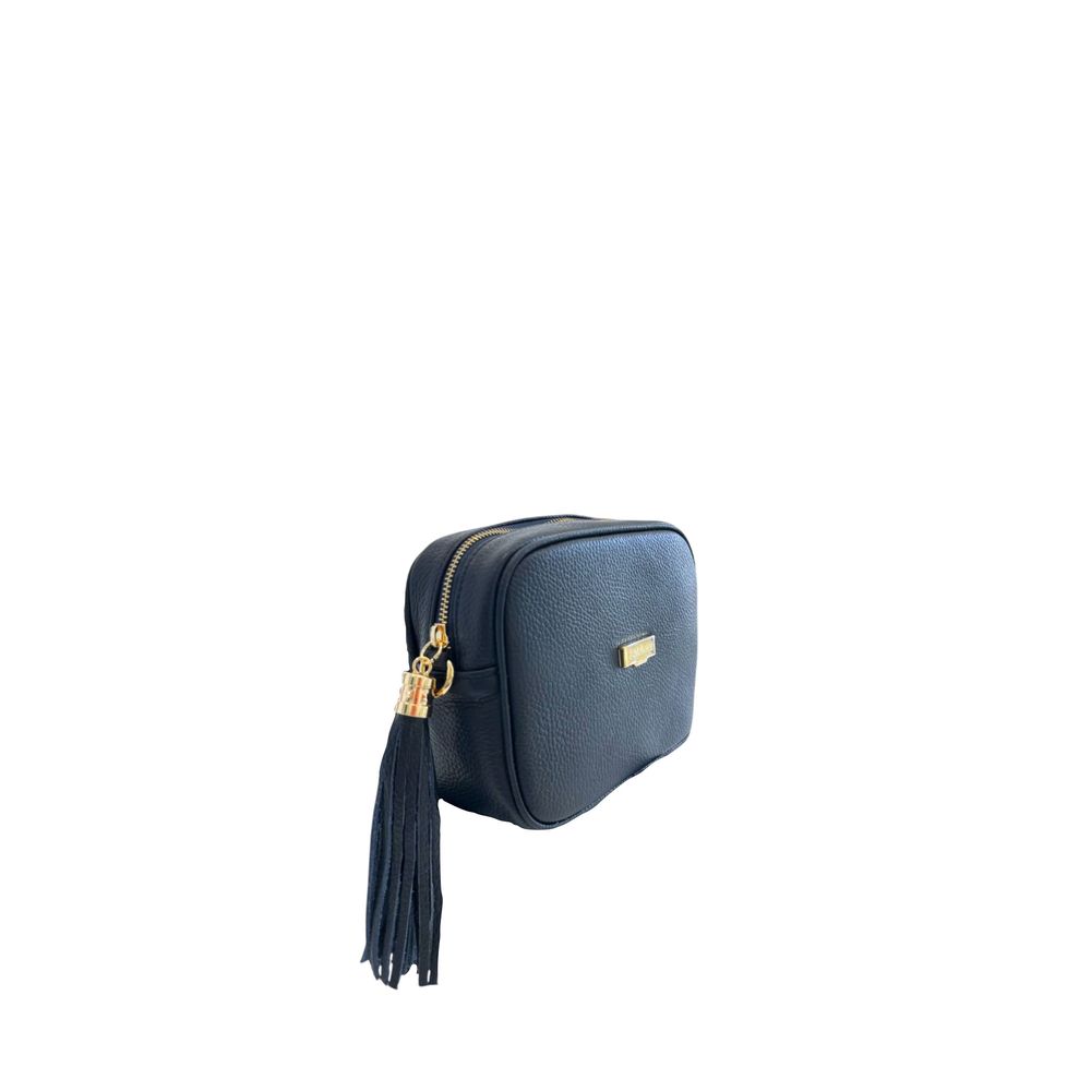 Blue Leather Women Crossbody Bag