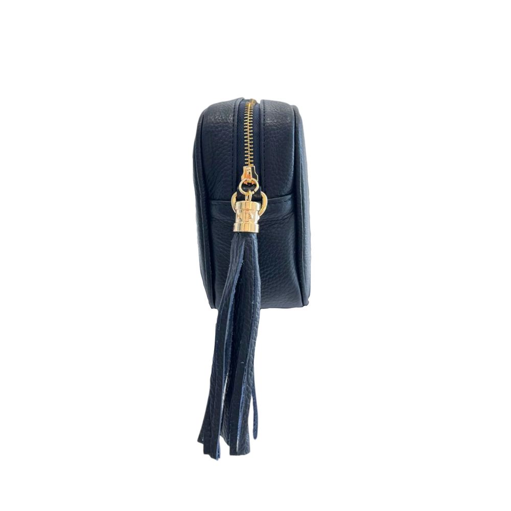 Blue Leather Women Crossbody Bag
