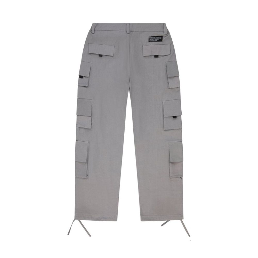 Gray Cotton Cargo Pants