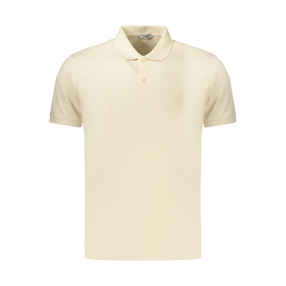 Beige Cotton Men Polo
