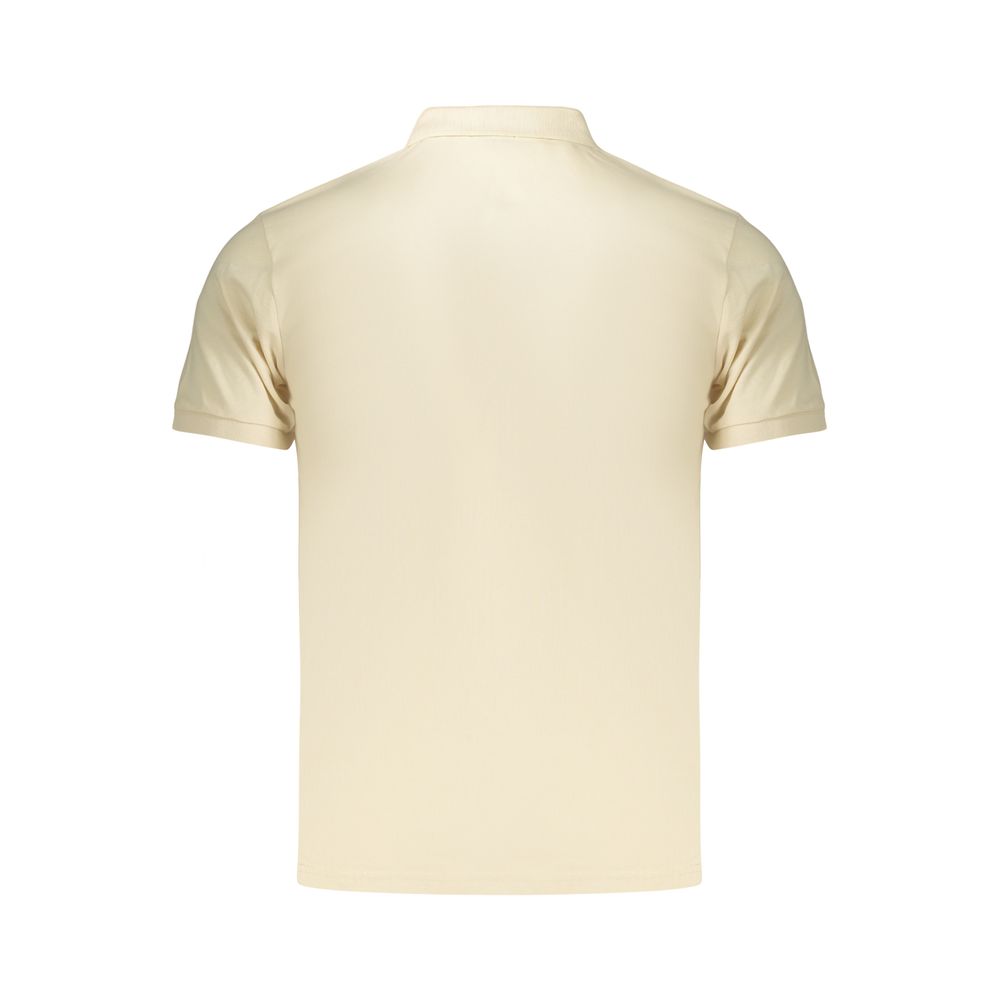 Beige Cotton Men Polo
