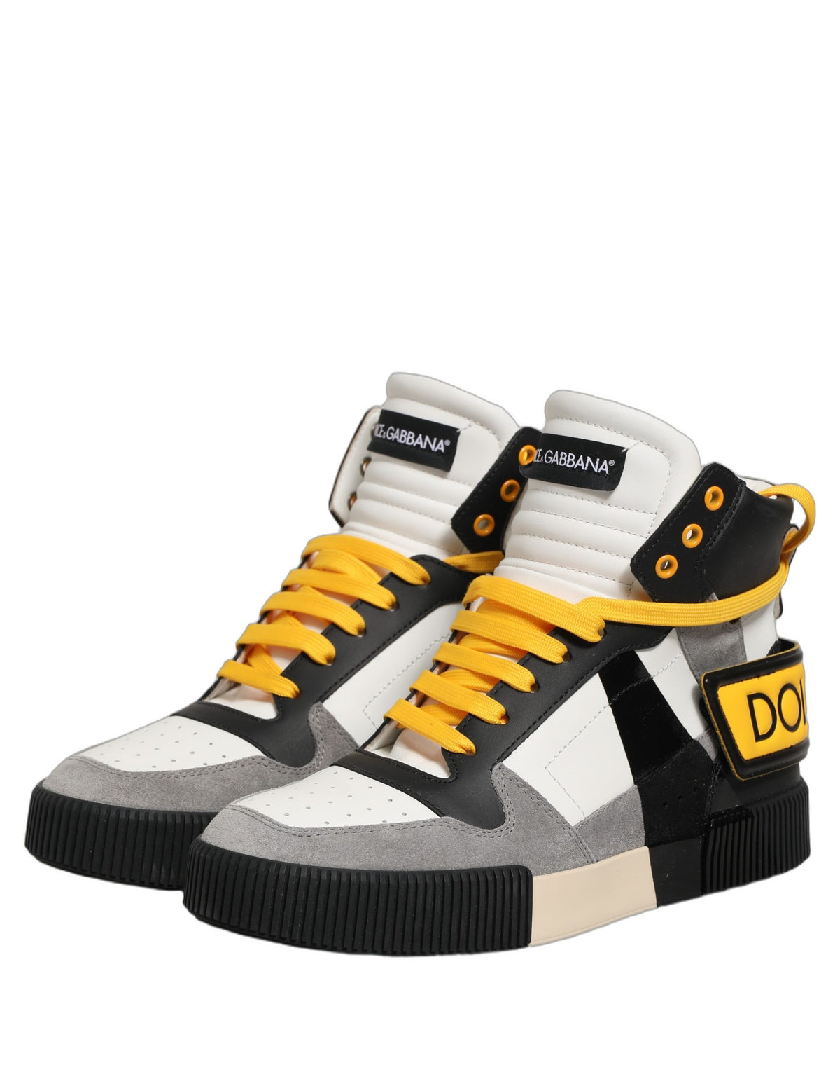 Multicolor Leather High Top Sneakers Shoes