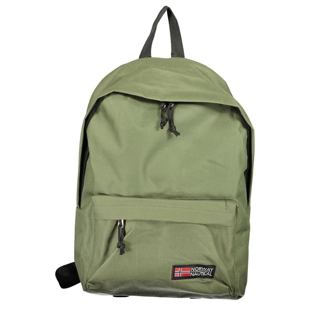 Green Polyester Men's Backpack