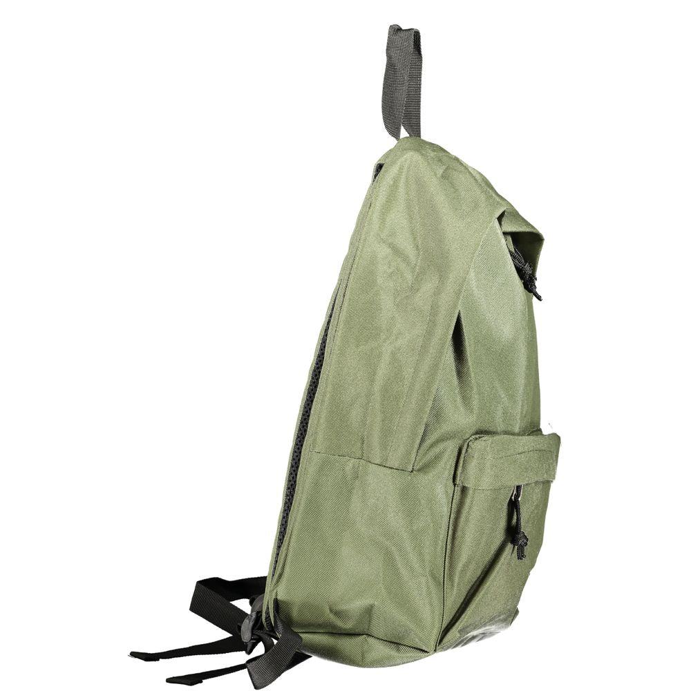 Green Polyester Men's Backpack