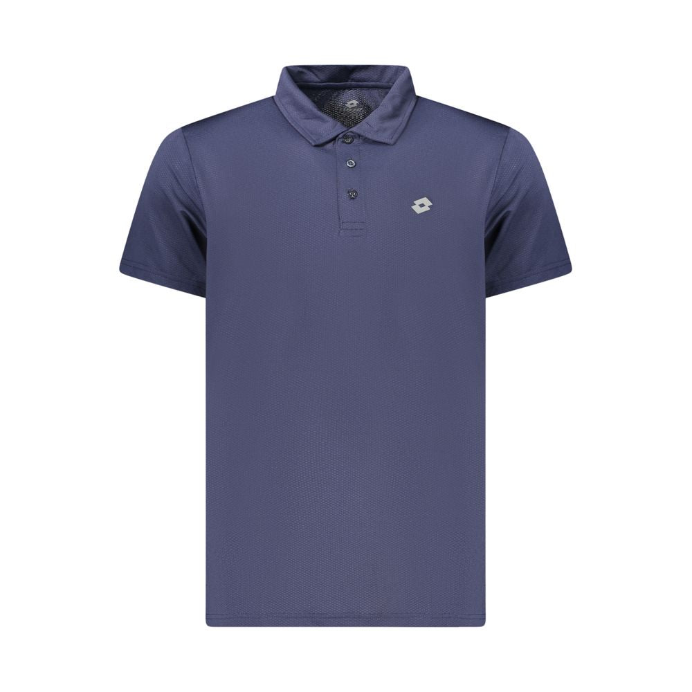 Blue Polyester Men's Polo Shirt