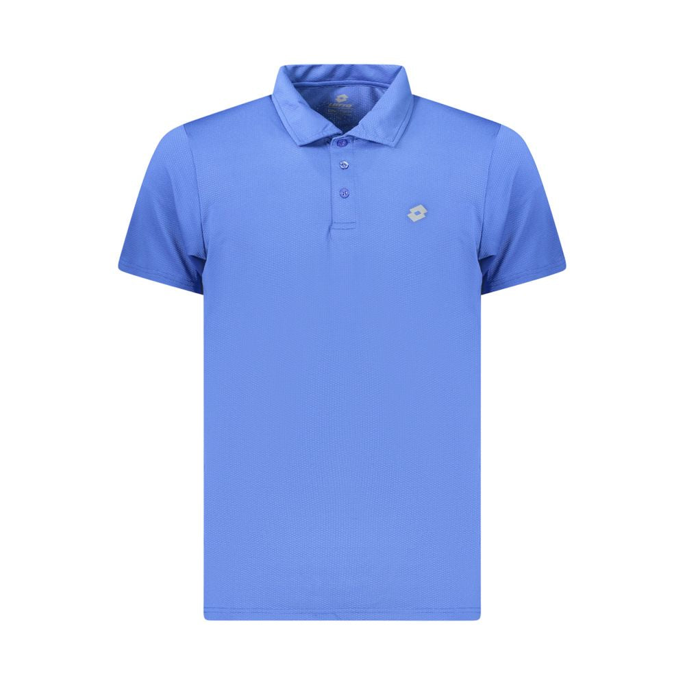 Blue Polyester Men's Polo Shirt