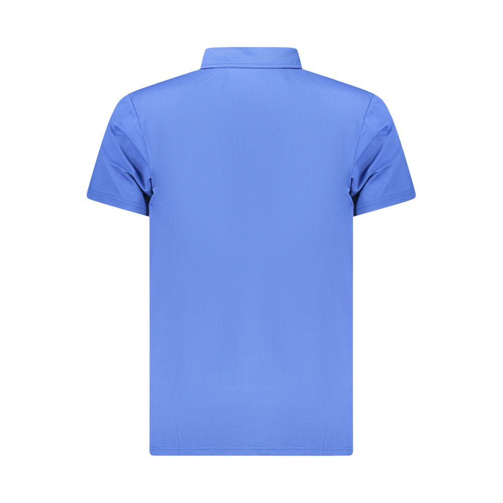 Blue Polyester Men's Polo Shirt