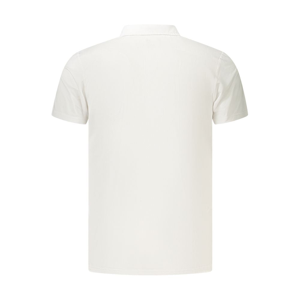 White Polyester Men's Polo Shirt