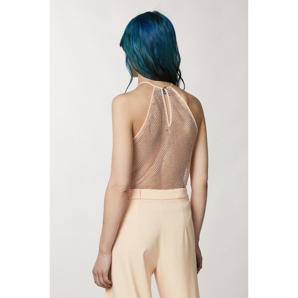 Pink Polyester Tank Tops