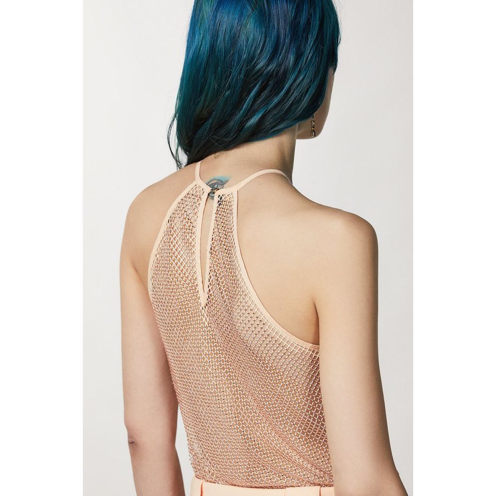 Pink Polyester Tank Tops