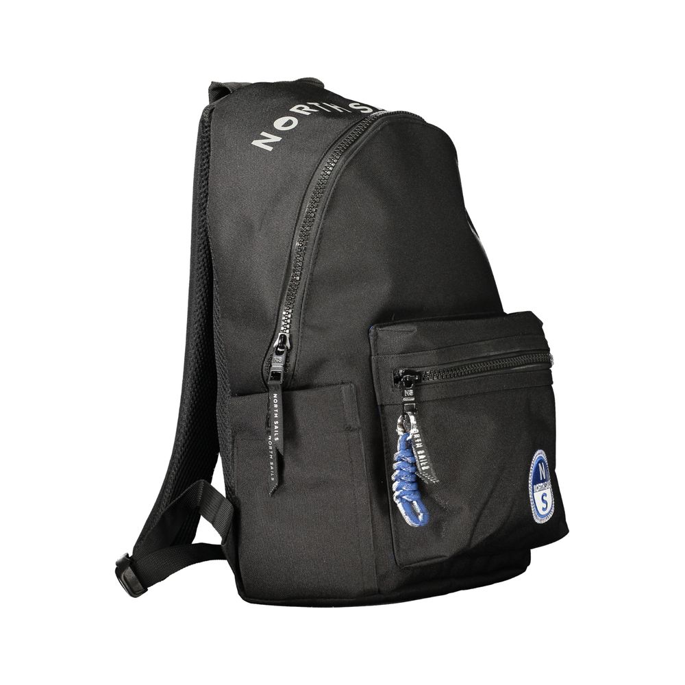 Nero Polyester Uomo Backpack with Versatile Design
