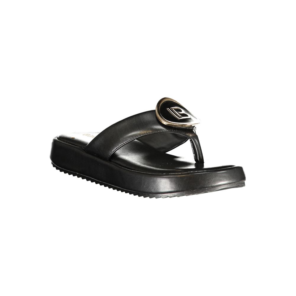 Black Polyurethane Women's Sandal