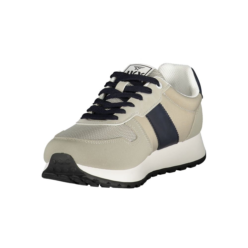 Beige Polyurethane Mens Sneaker