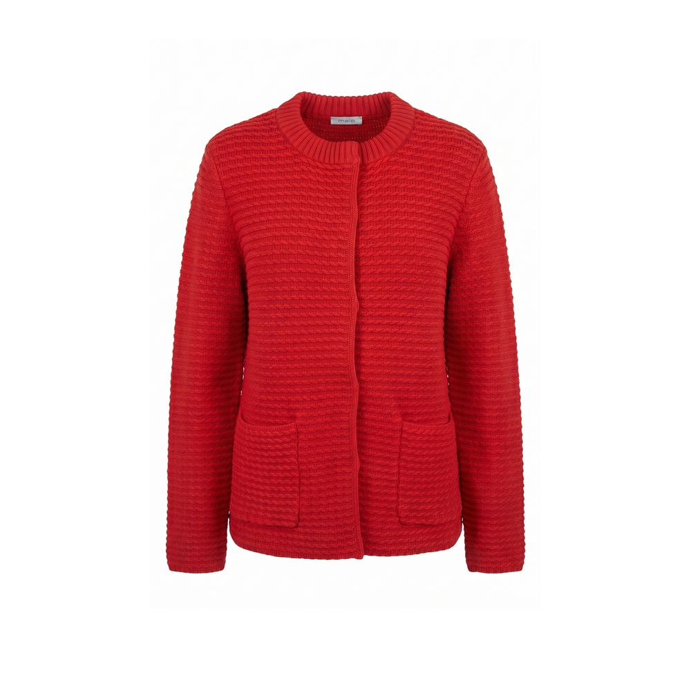 Red Cotton Women's Cardigan