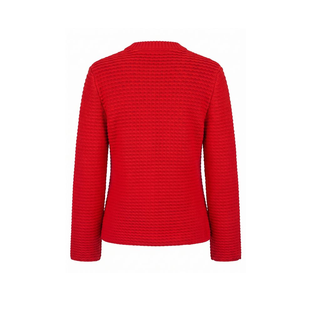 Red Cotton Women's Cardigan
