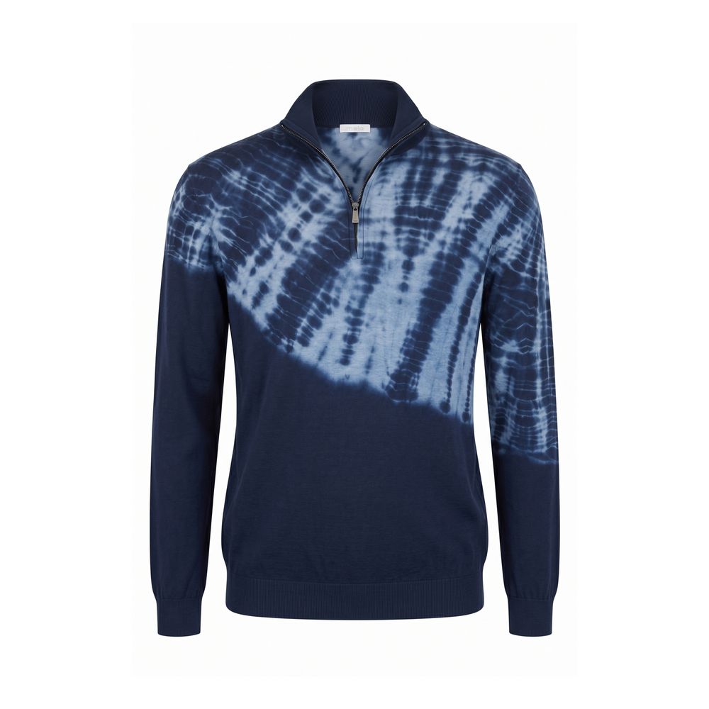 Blue Cotton Men's Sweater