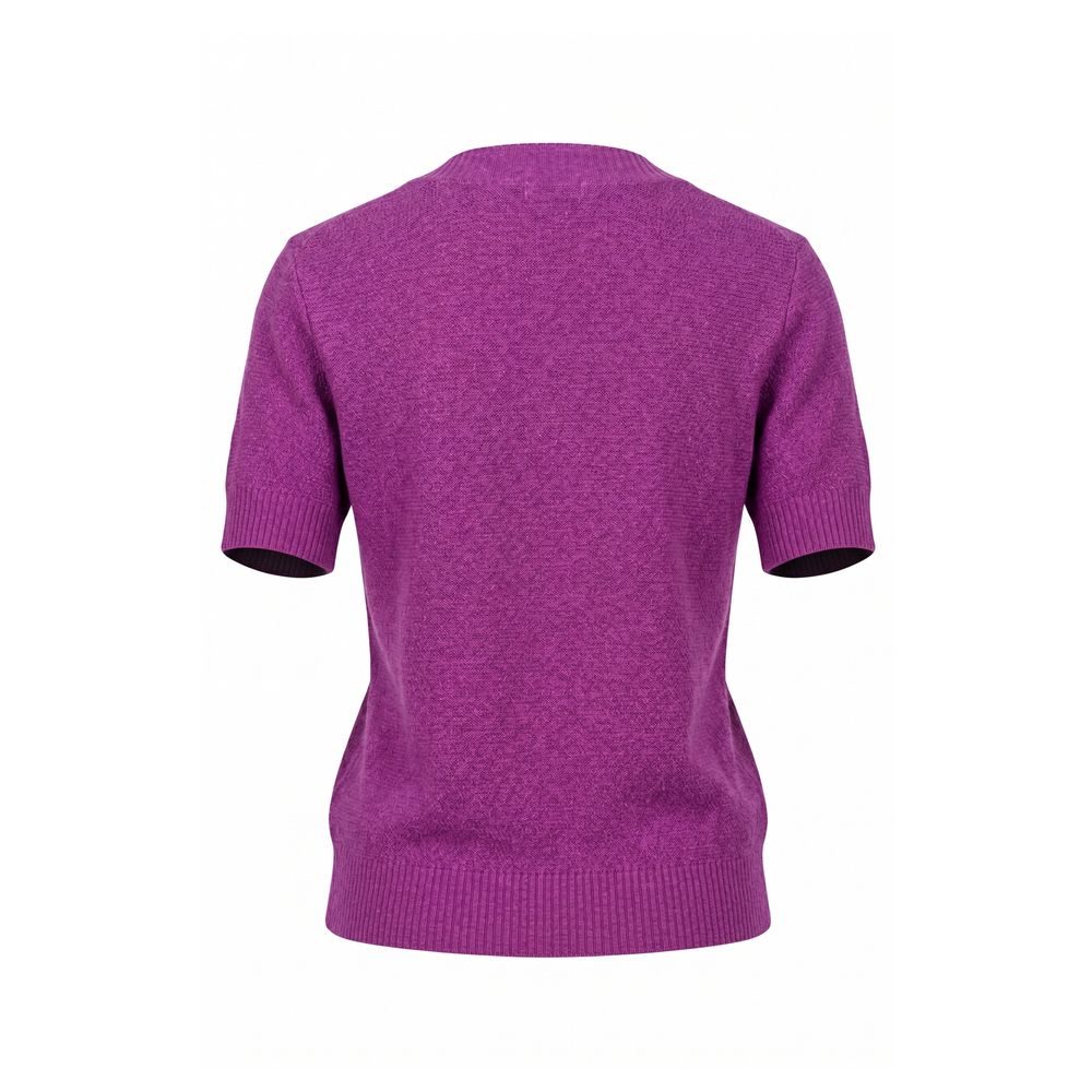 Purple Silk Blend Women Sweater