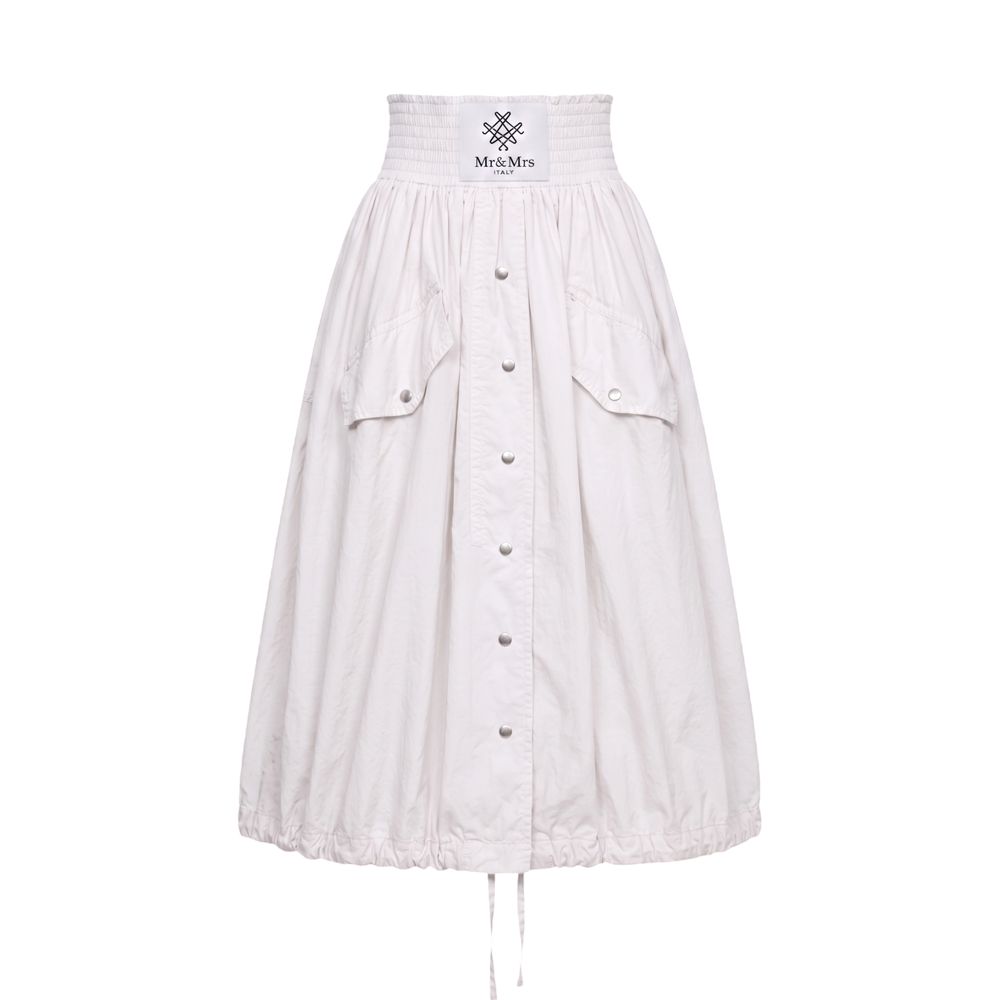 White Polyamide Women Skirt
