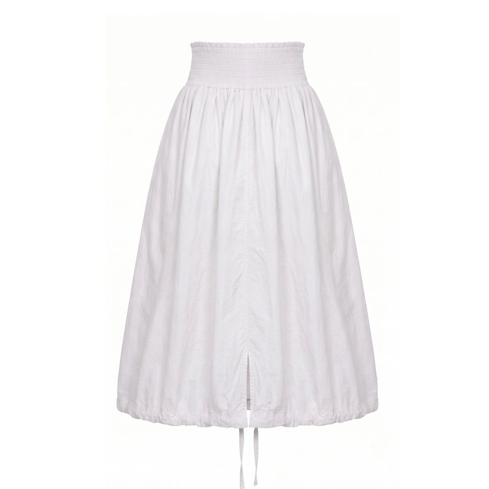 White Polyamide Women Skirt