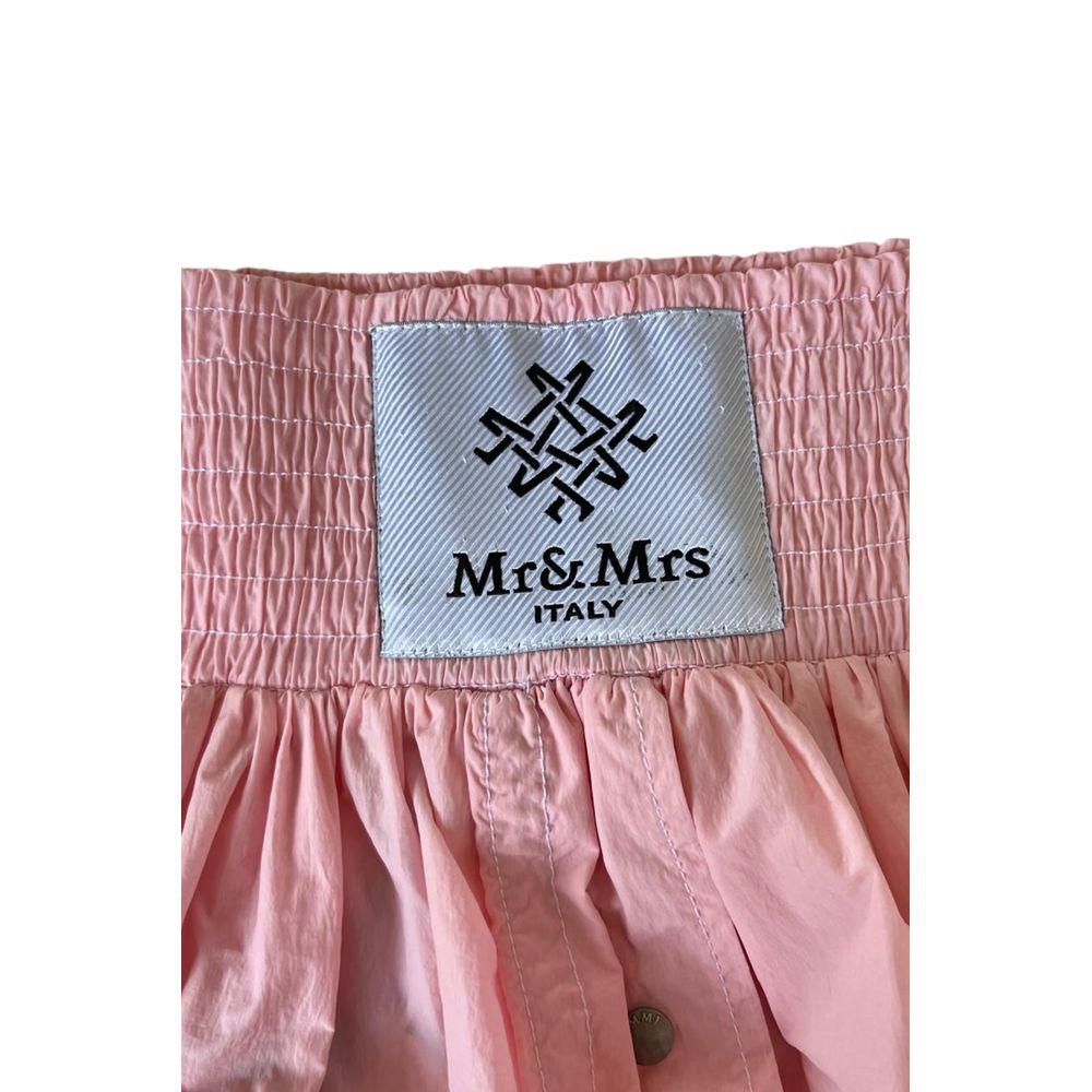 Pink Polyester Women Skirt