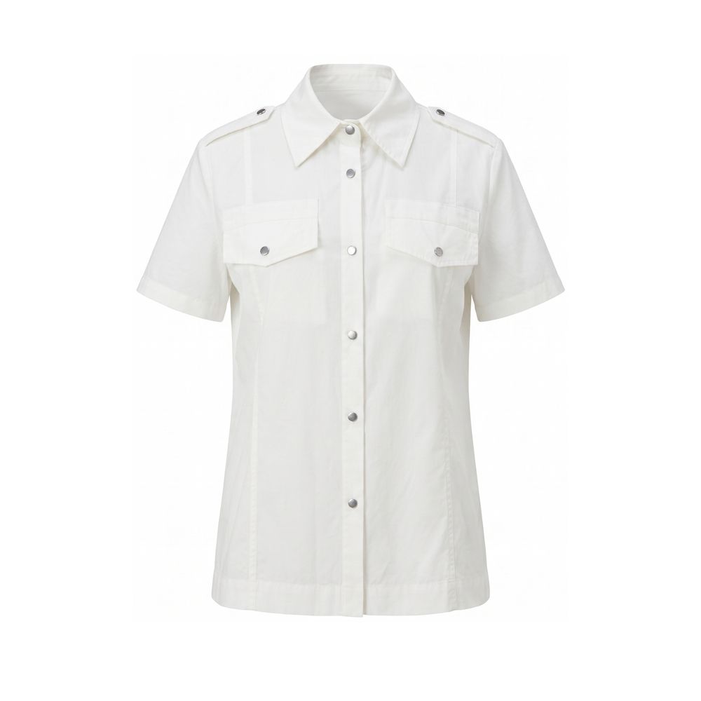 White Cotton Women Shirt