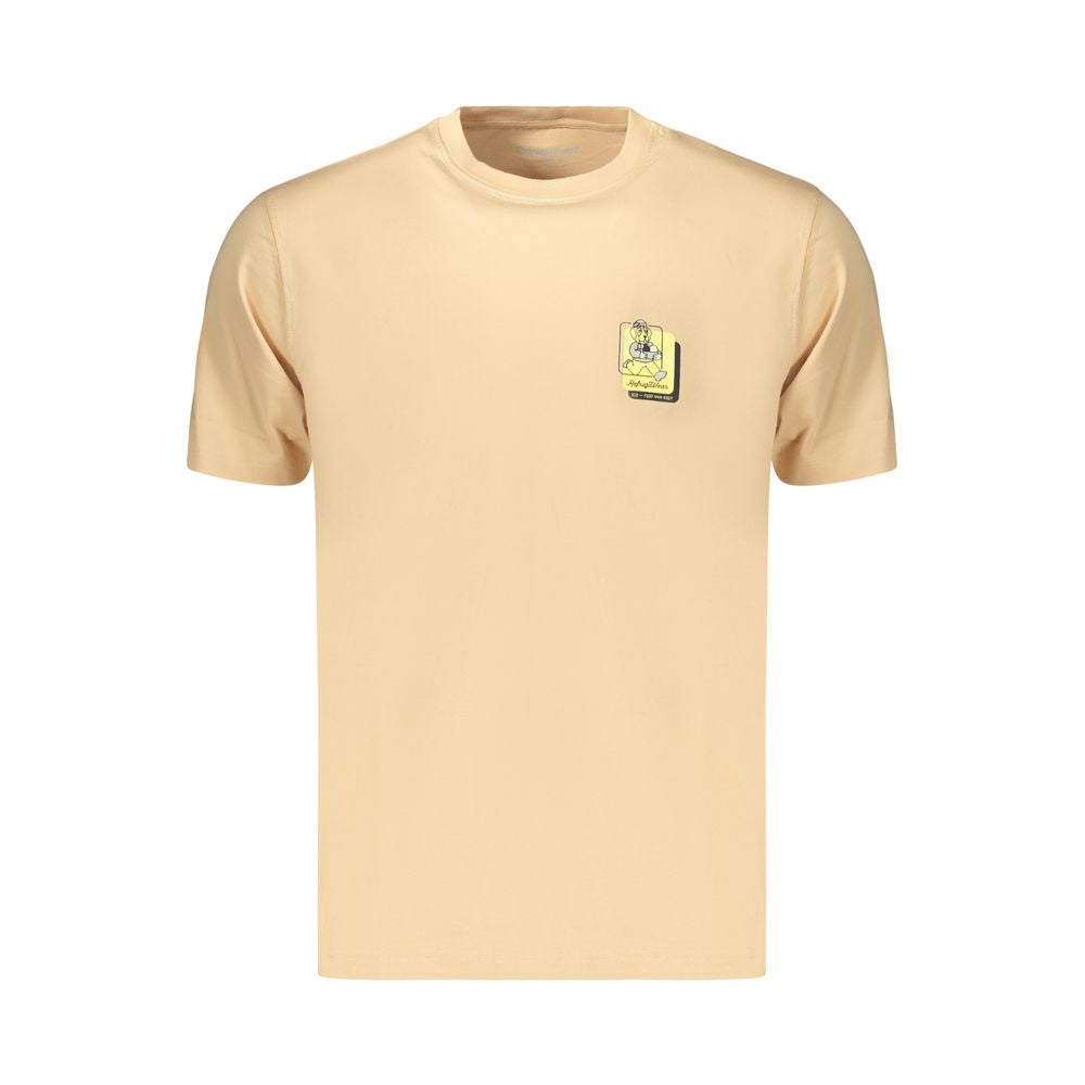 Beige Cotton Men's T Shirt
