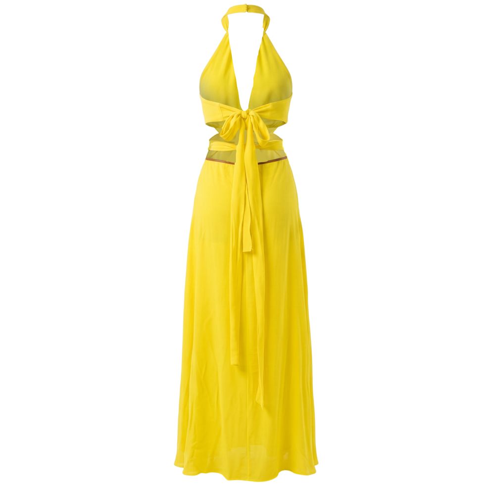 Yellow Viscose Women Dress
