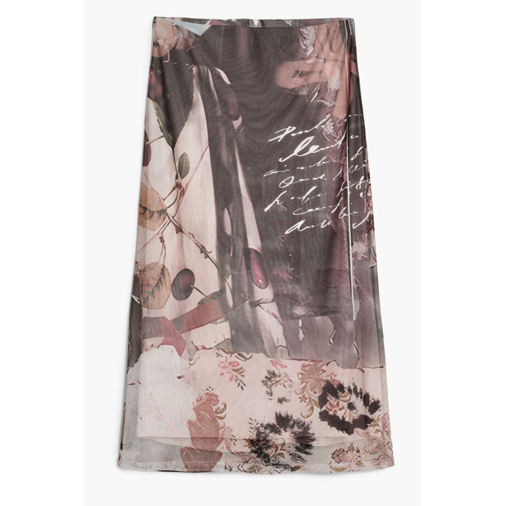 Beige Polyester Women's Skirt