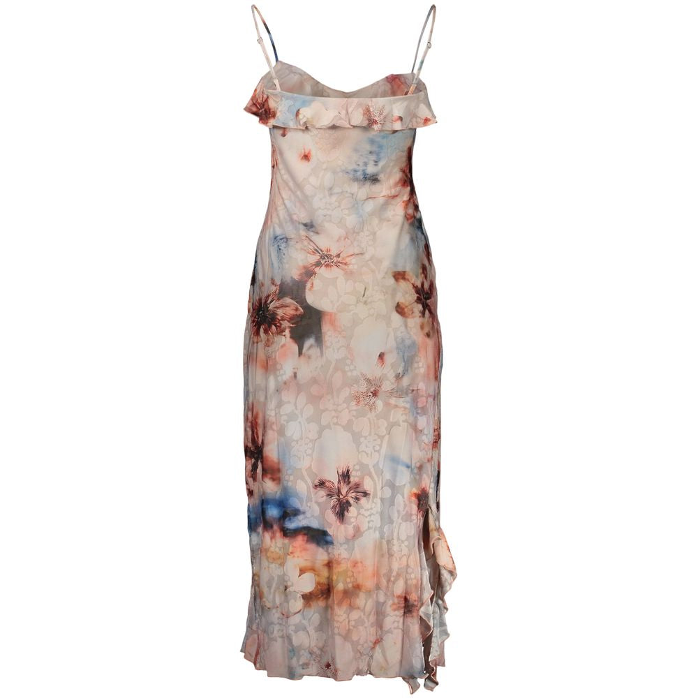 Pink Polyester Women's Dress