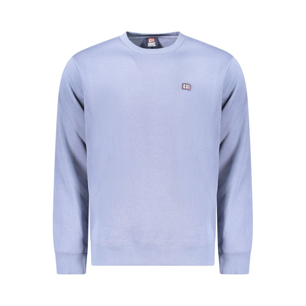 Blue Cotton Men Sweater