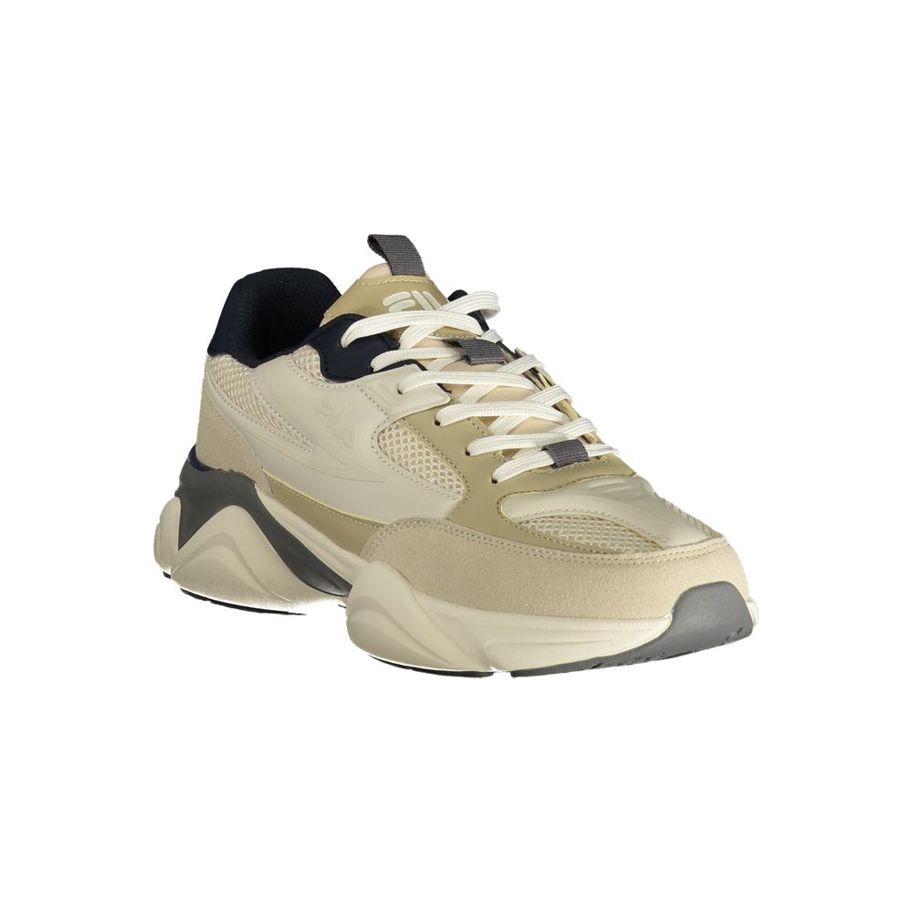 Beige Polyurethane Men's Sneaker
