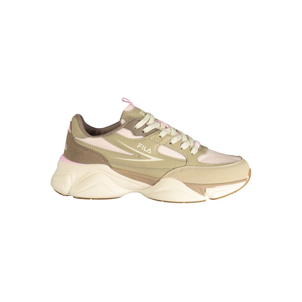 Beige Polyurethane Women's Sneaker
