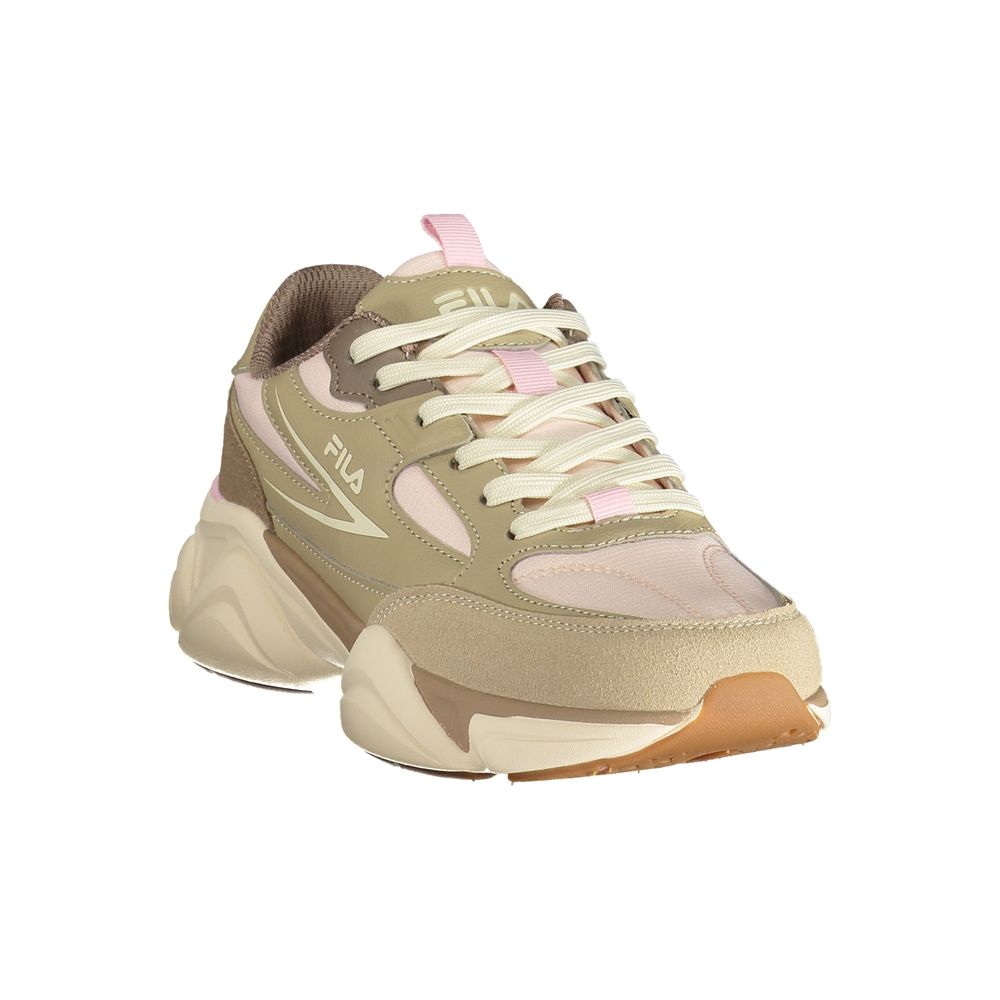 Beige Polyurethane Women's Sneaker