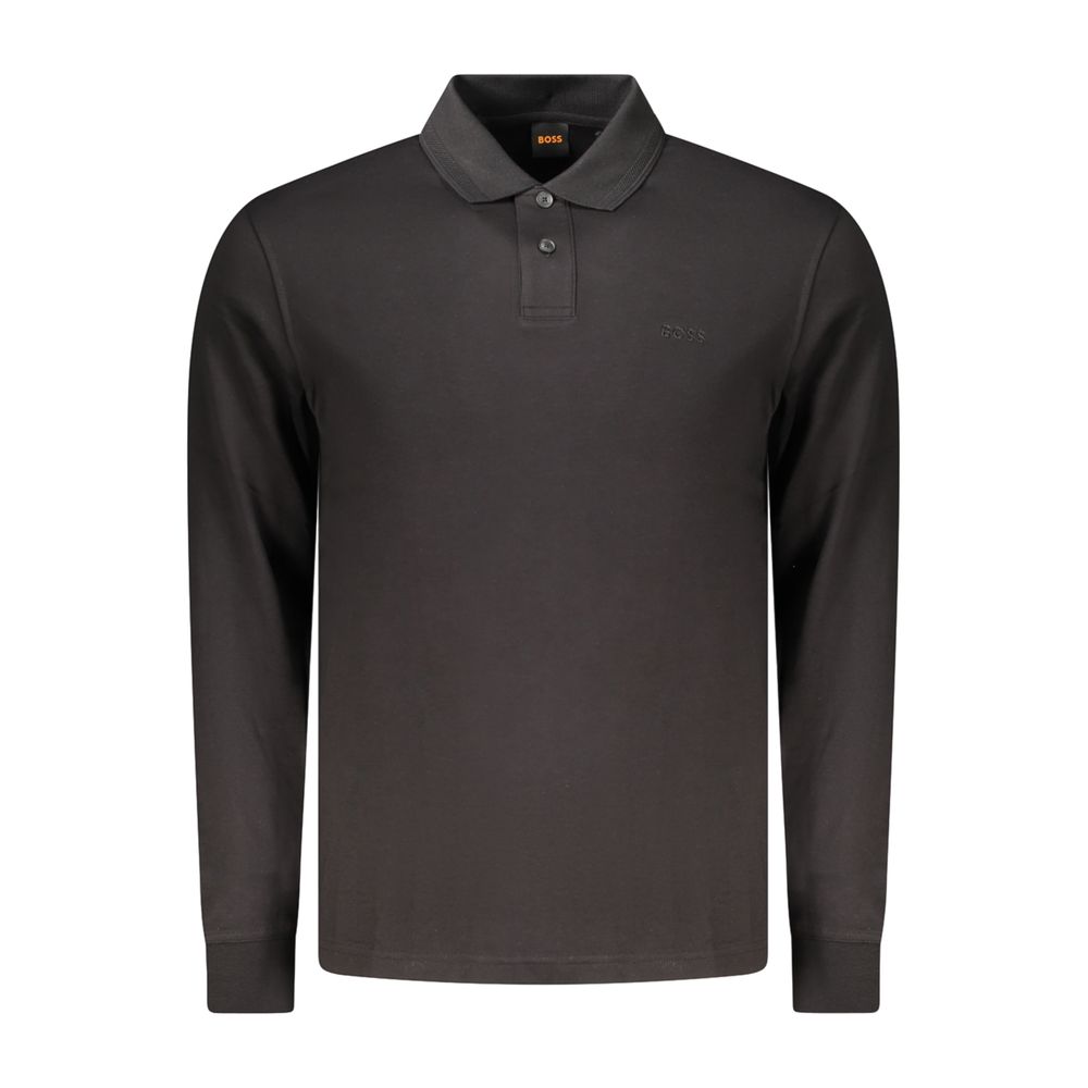 Black Cotton Polo Shirt
