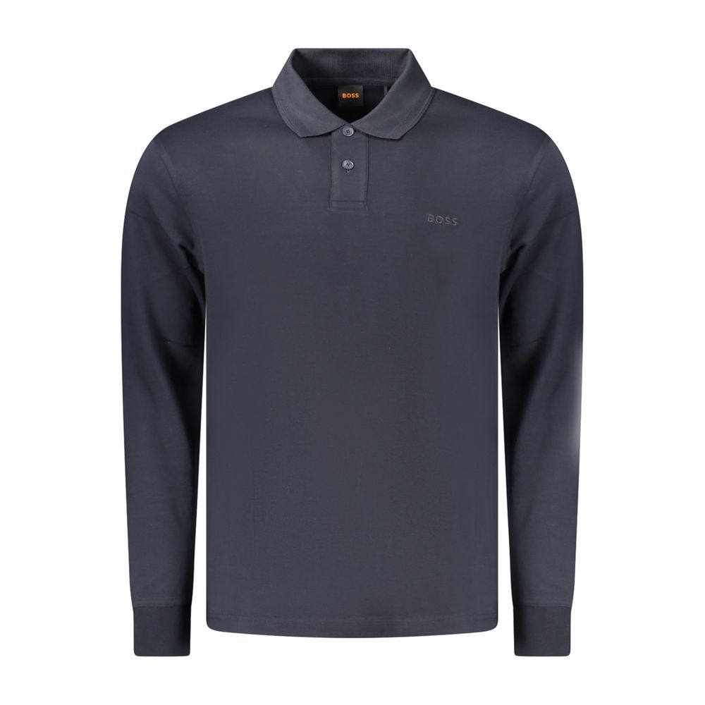 Blue Cotton Polo Shirt