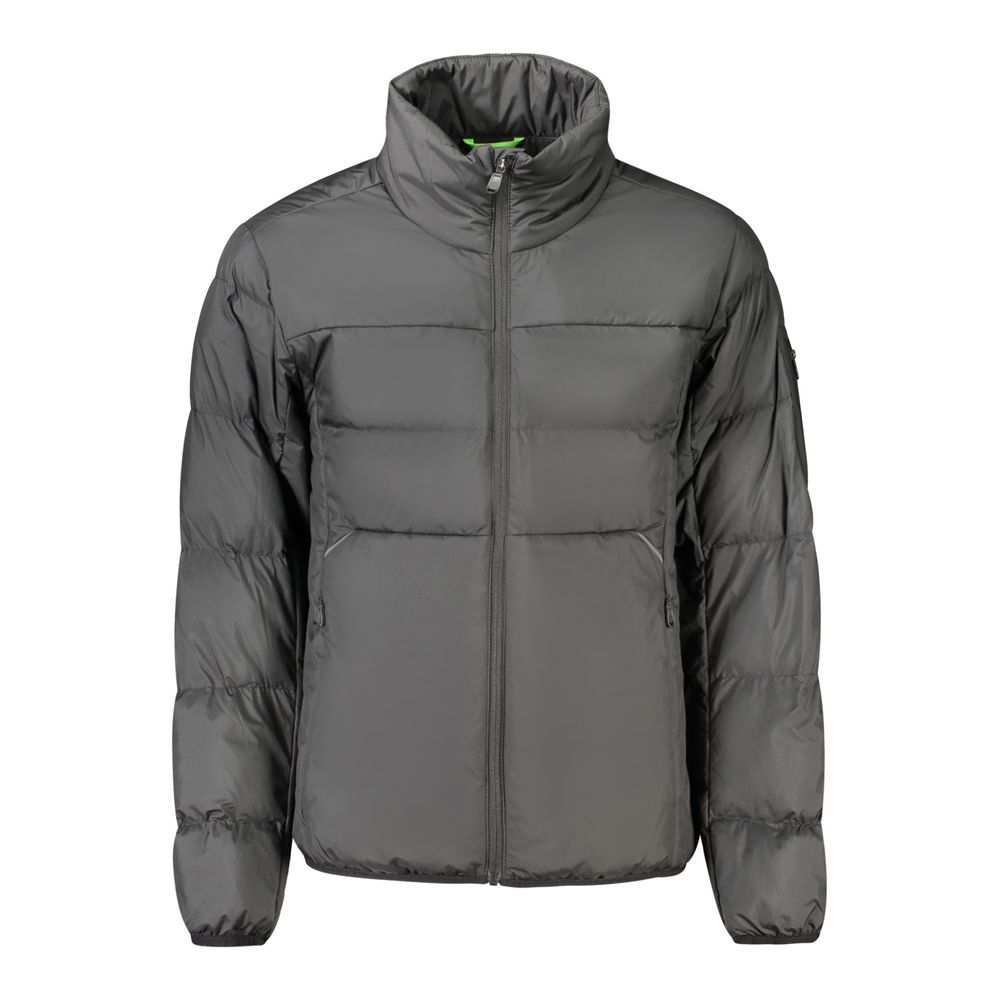 Black Polyester Men's Jacket