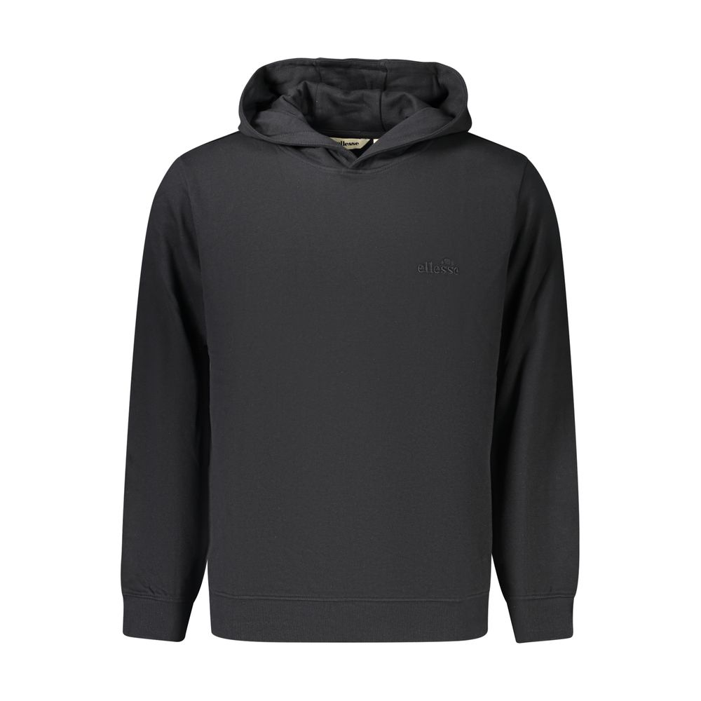 Black Cotton Men Sweatshirt