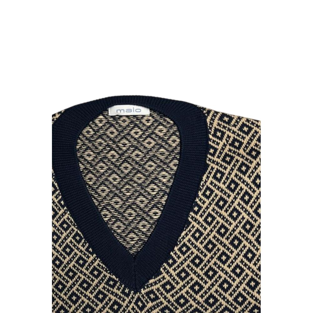 Blue Cotton Men Sweater