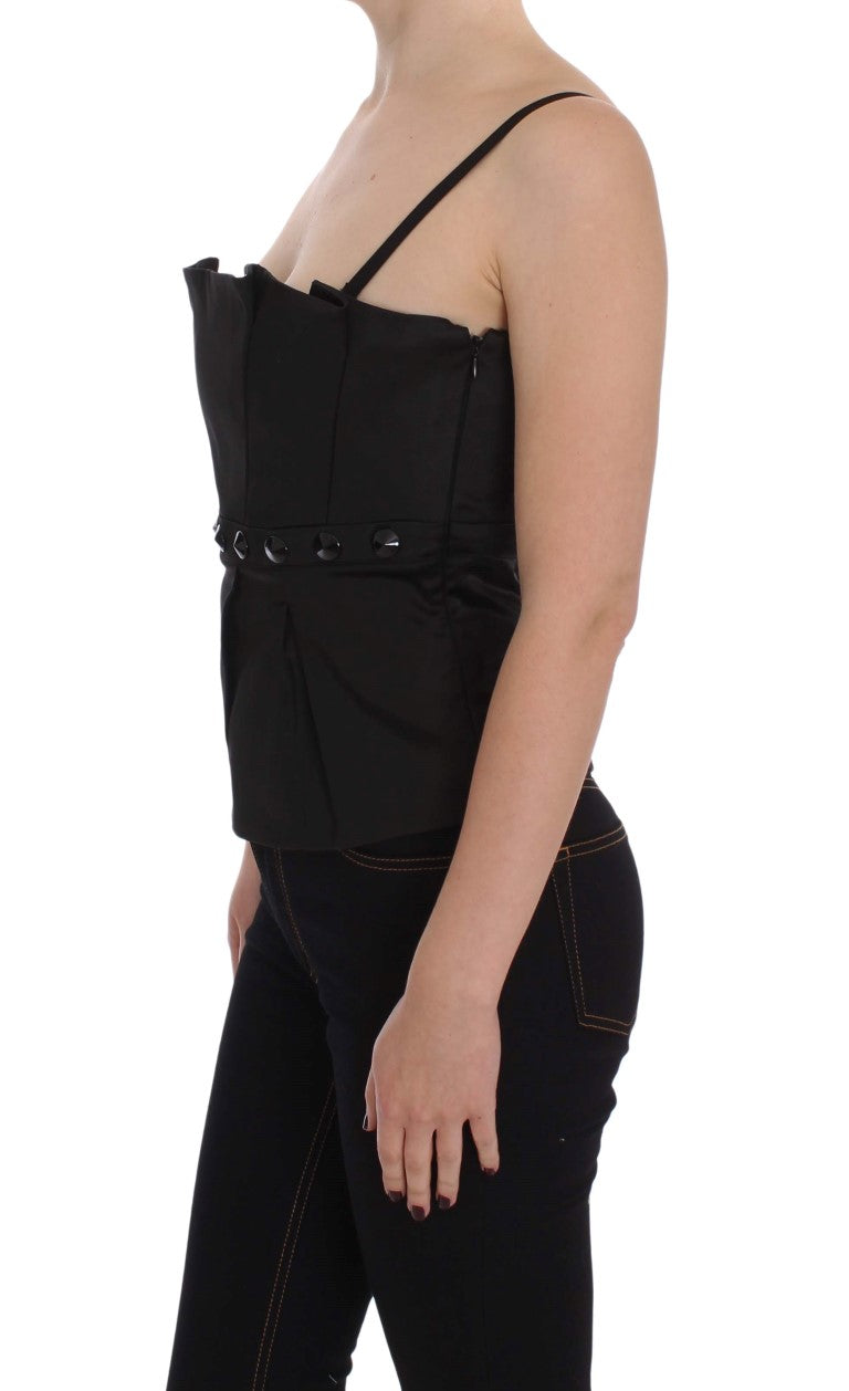 Black Tank Party Evening Top Blouse