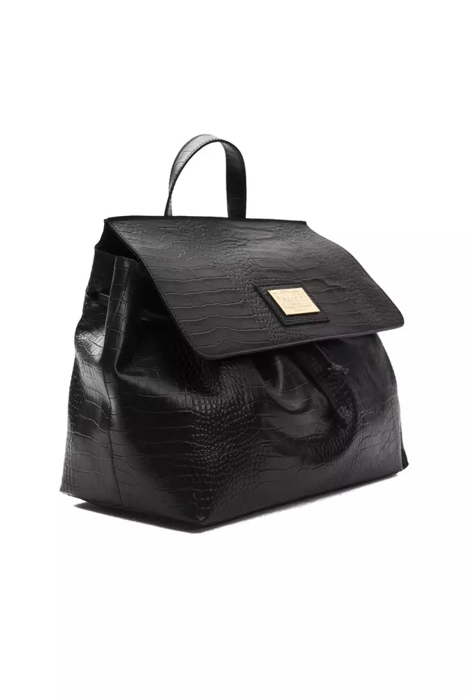 Black Leather Women Shoulder Bag