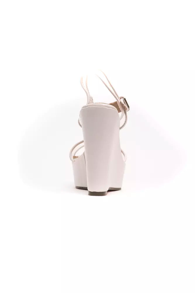 White Polyethylene Women's Wedge Sandal