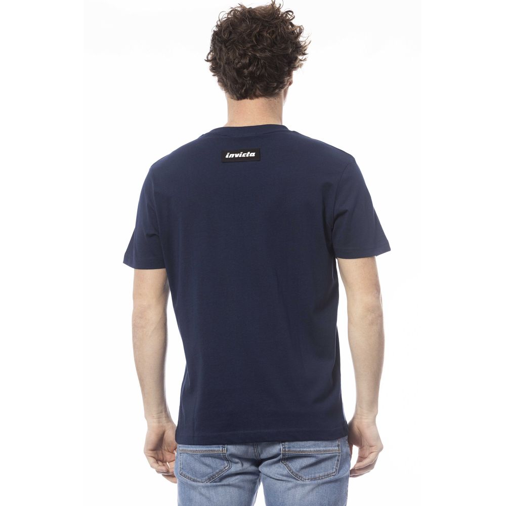 Blue Cotton Men's T-Shirt