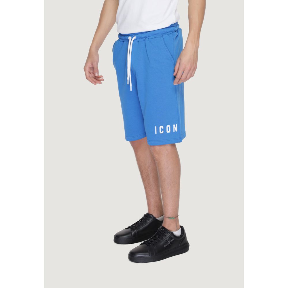 Blue Cotton Bermuda Shorts
