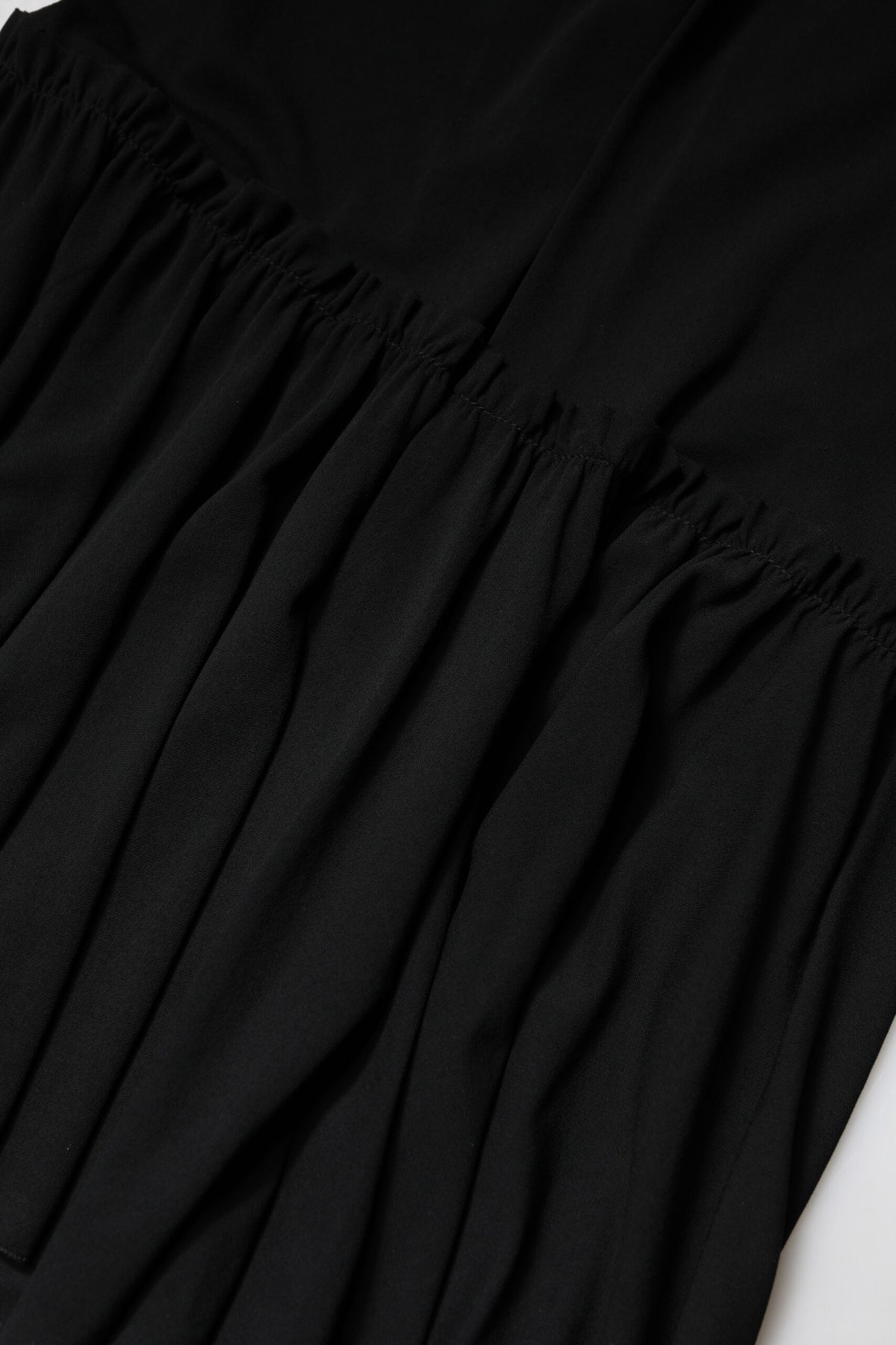 Black Mermaid Cut High Waist Midi Skirt