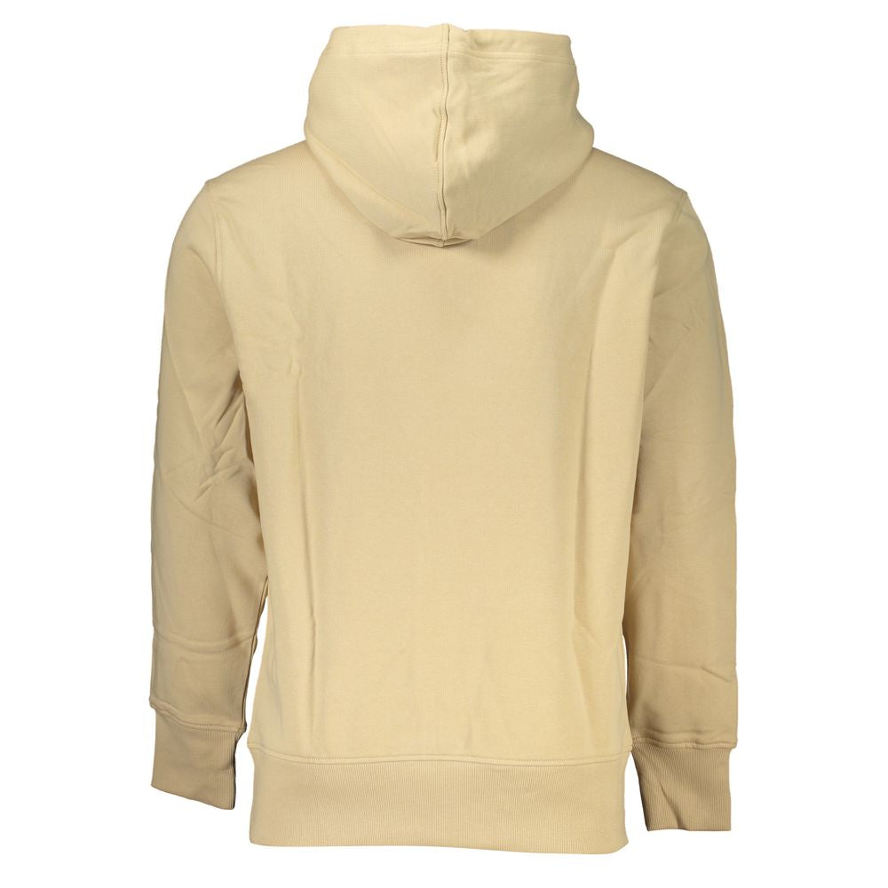 Beige Cotton Men Sweater