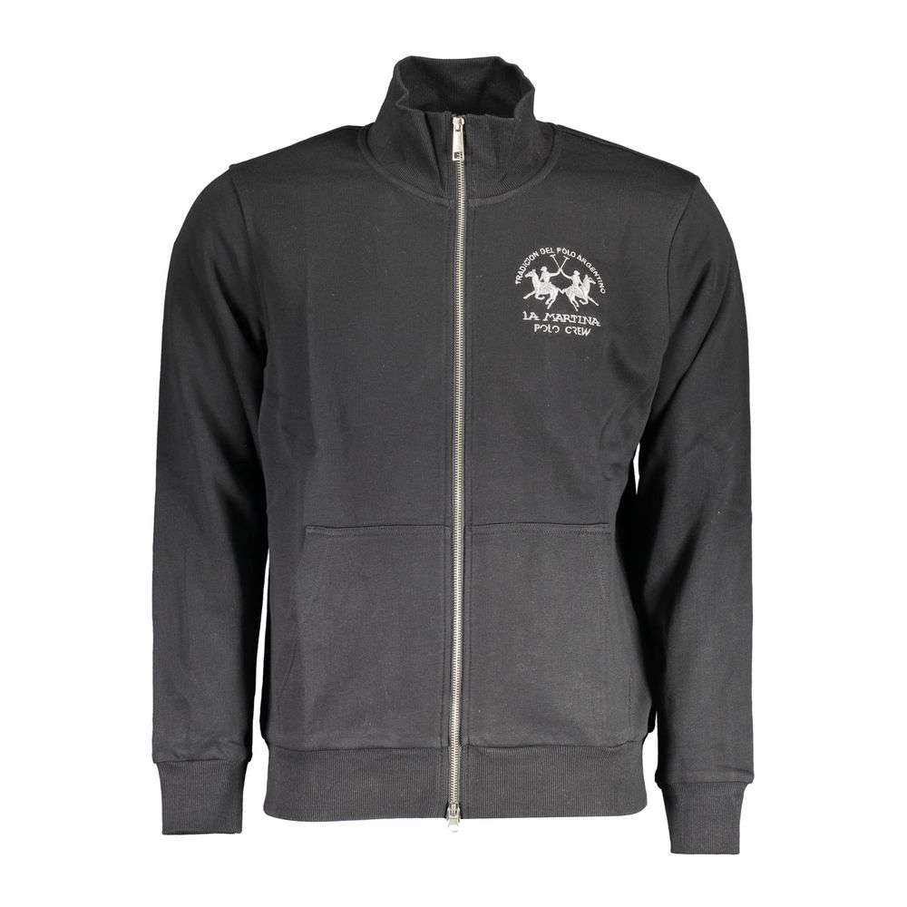 Black Cotton Men's Sweatshirt