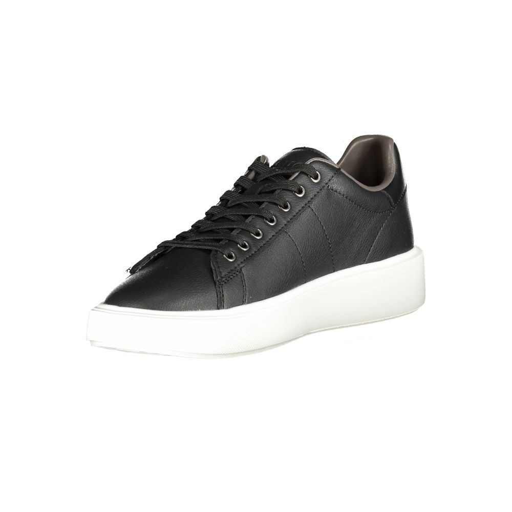 Black Polyurethane Men's Sneaker