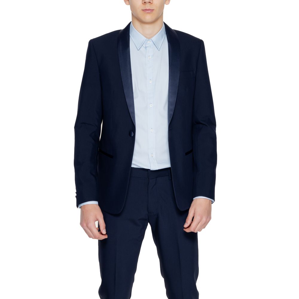 Blue Polyester Blazer