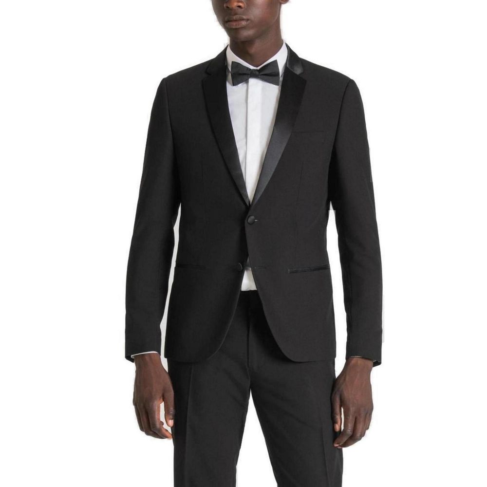 Black Polyester Blazer